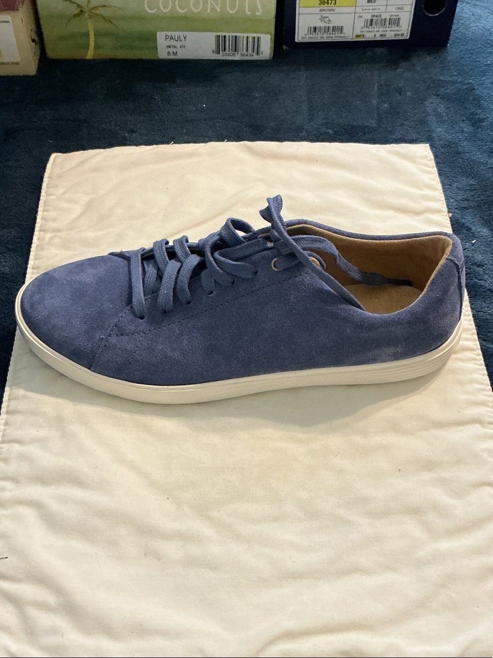 Cole Haan Navy Suede Low-Top Sneaker